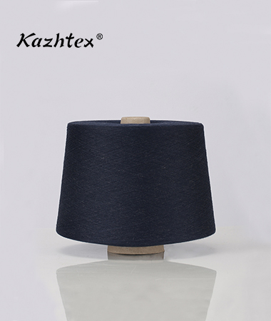 kazhtex苏州针织面料用抗菌银纤维纱线定制 32S 藏蓝色